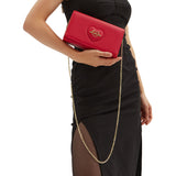 Pochette saffiano rosso