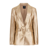 Blazer effetto metallizzato platino