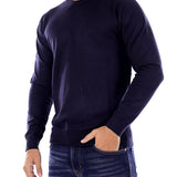 Maglione girocollo basic blu