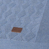 Copertina in maglia di cotone azzurro