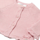 Cardigan in maglia lavorata rosa