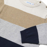 Girocollo colorblock blu multi