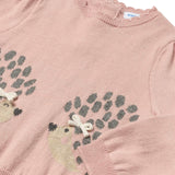 Girocollo jacquard rosa