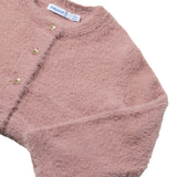Cardigan peluche rosa