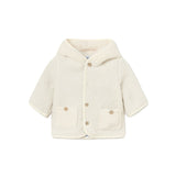 Cappotto reversibile con cappuccio Teddy celeste