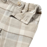 Pantalone chino fantasia check in cotone fantasia