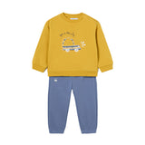 Tuta manica lunga bicolor giallo