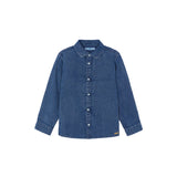 Camicia manica lunga jeans denim scuro