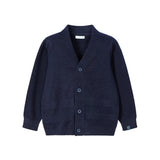 Cardigan tricot blu navy