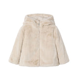 Cappotto cappuccio invernale sabbia