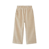 Pantalone palazzo in velluto beige