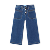 Jeans wide leg blu medio