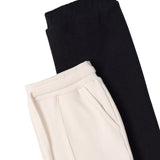 Completo tre pezzi felpa, pantalone e leggings beige/nero