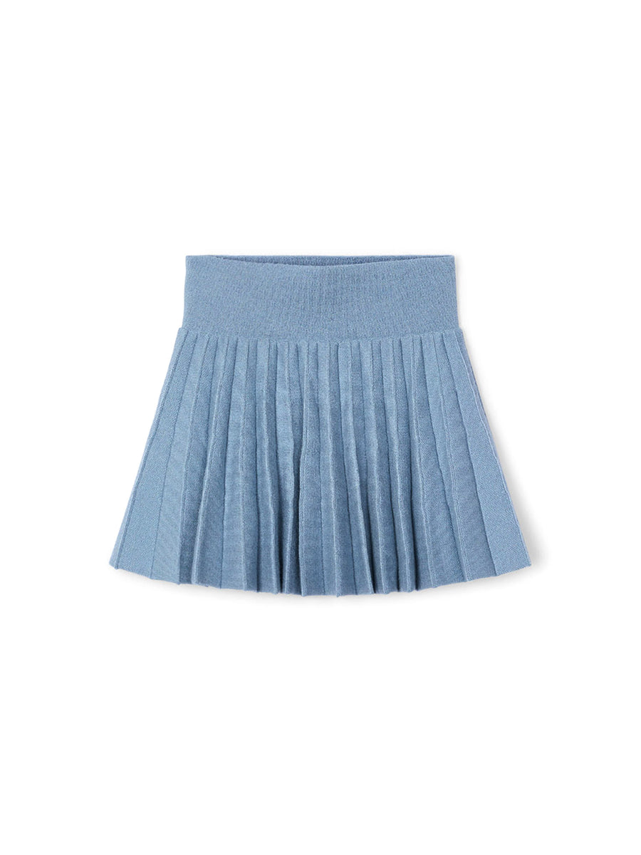 Gonna in tricot plisset celeste
