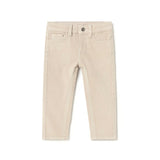 Pantalone velluto a costine gesso