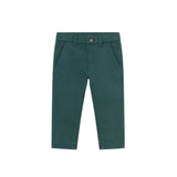 Pantalone chino basic in cotone stretch verde