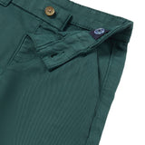 Pantalone chino basic in cotone stretch verde