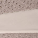 Copertina in maglia con pellicciotto interno beige