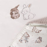 Copertina motivo coniglietti beige