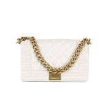 Borsa a tracolla Flat S bianco