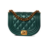 Borsa a tracolla Flat Zoe verde/oro