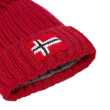 Cappello con pon pon Semiury 6 rosso