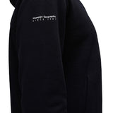 Felpa mezza zip con cappuccio b-badge nero