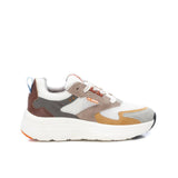 Sneakers colorblock in ecopelle beige