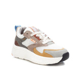 Sneakers colorblock in ecopelle beige