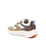 Sneakers colorblock in ecopelle beige