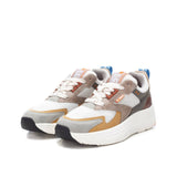 Sneakers colorblock in ecopelle beige