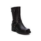 Stivaletti biker con fibbie nero