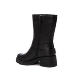 Stivaletti biker con fibbie nero