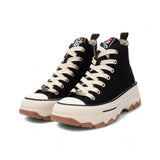 Sneakers alta con plateau nero