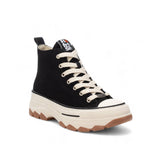 Sneakers alta con plateau nero