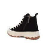 Sneakers alta con plateau nero