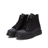 Sneakers con suola bold e cerniera nero