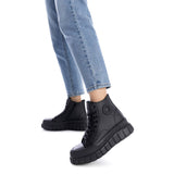 Sneakers con suola bold e cerniera nero