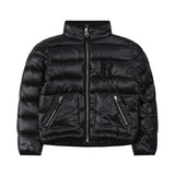 Piumino zip ricamo Crippa nero