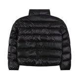 Piumino zip ricamo Crippa nero