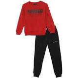 Completo due pezzi (felpa + pantalone ) Hisok rosso/nero