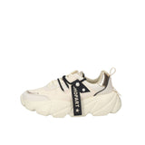 Sneakers Chunky Amy con fasce crema/nero/oro