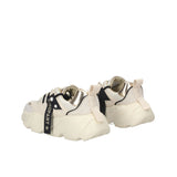 Sneakers Chunky Amy con fasce crema/nero/oro