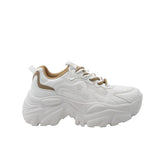 Sneakers chunky Megan con stella bianco/bronzo