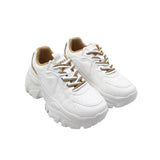 Sneakers chunky Megan con stella bianco/bronzo