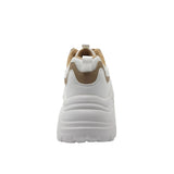 Sneakers chunky Megan con stella bianco/bronzo