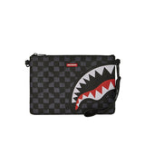 Pochette a tracolla Drip Check Shark grigio/nero