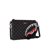 Pochette a tracolla Drip Check Shark grigio/nero