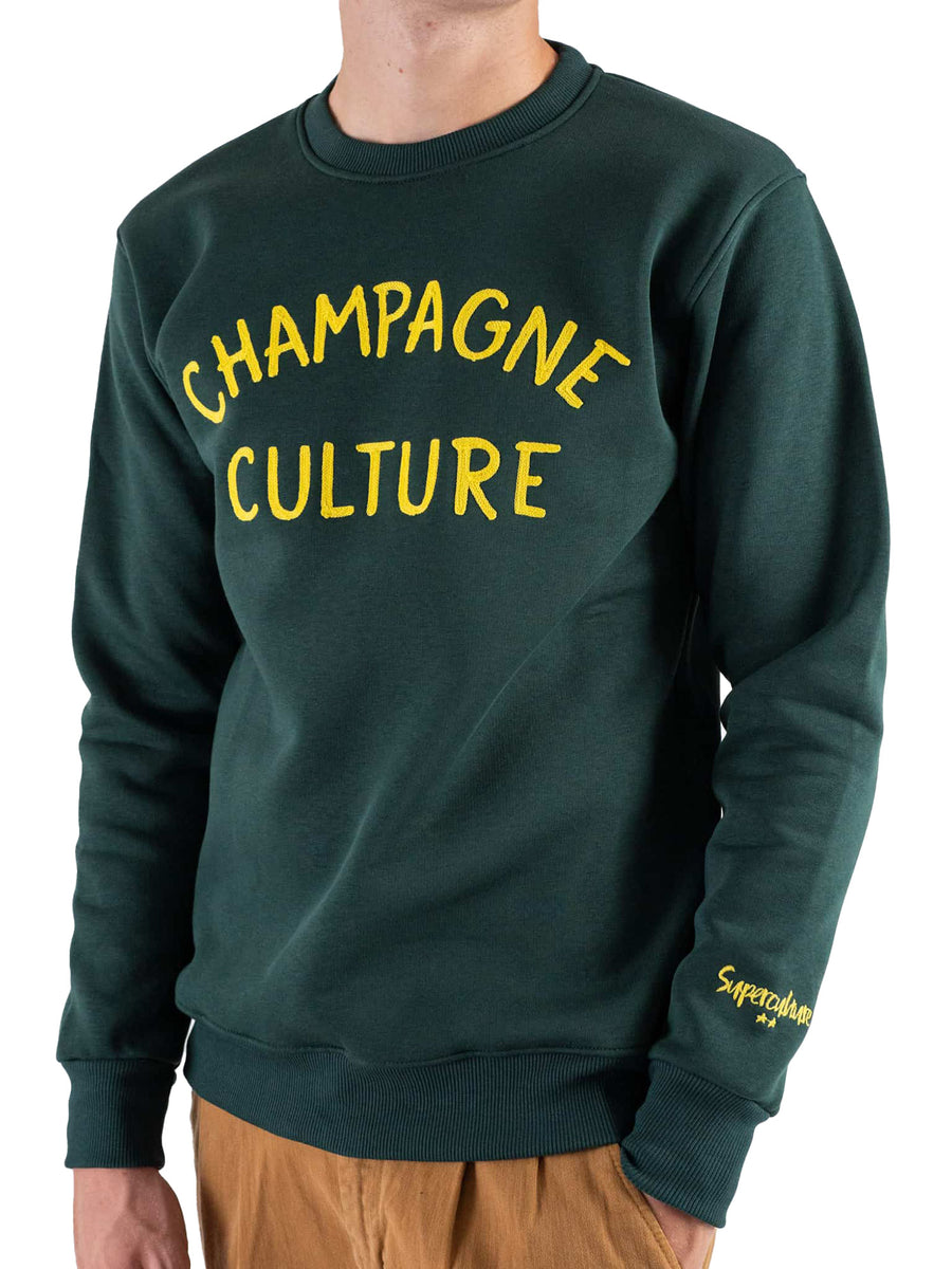 Felpa girocollo Champagne Culture verdone