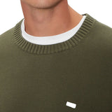 Maglione girocollo slim verde